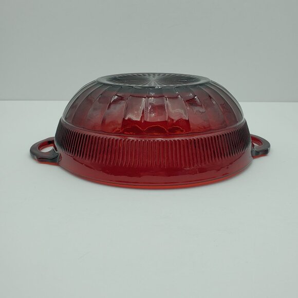 Anchor Hocking Coronation Royal Ruby Bowl Ruby Red Glass Bowl Open Candy Dish - Picture 6 of 6